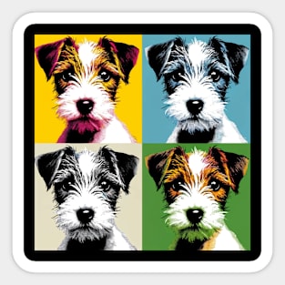 Pop Retro Parson Russell Terrier Art - Cute Puppy Sticker